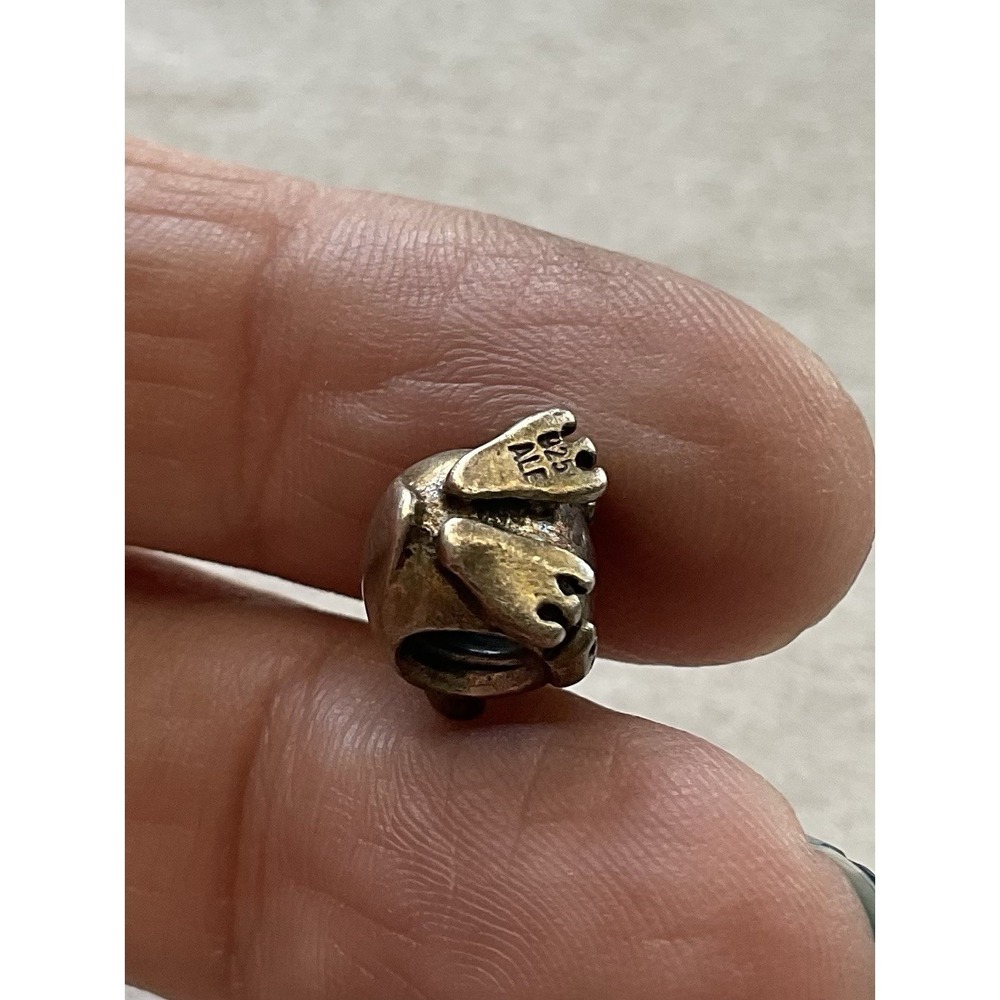 Pandora Retired Sterling Silver Happy Frog Charm ALE 925 - Picture 5 of 7